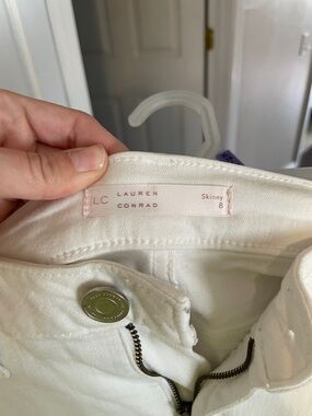 LC Lauren Conrad White Slim Straight Jeans